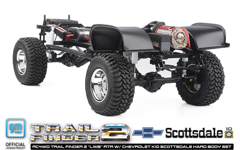 RC4WD Trail Finder 2 "LWB" RTR W/ Chevrolet K10 Scottsdale Hard Body Set (Red)