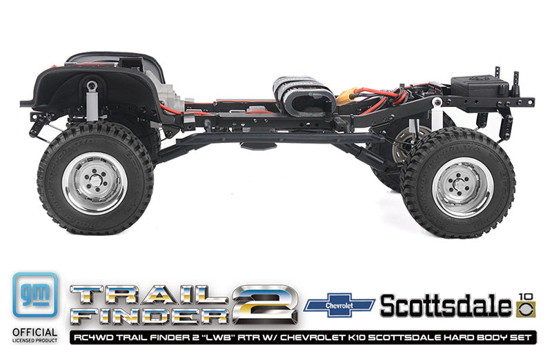 RC4WD Trail Finder 2 "LWB" RTR W/ Chevrolet K10 Scottsdale Hard Body Set (Red)