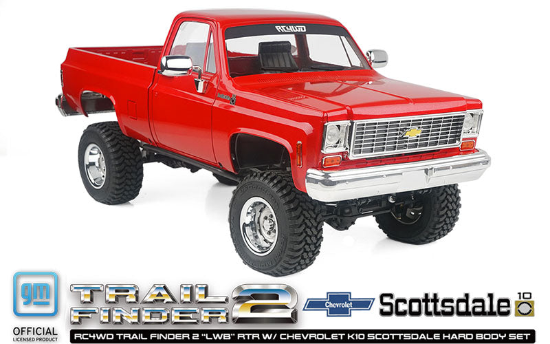 RC4WD Trail Finder 2 "LWB" RTR W/ Chevrolet K10 Scottsdale Hard Body Set (Red)