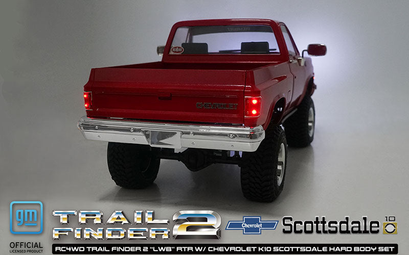 RC4WD Trail Finder 2 "LWB" RTR W/ Chevrolet K10 Scottsdale Hard Body Set (Red)