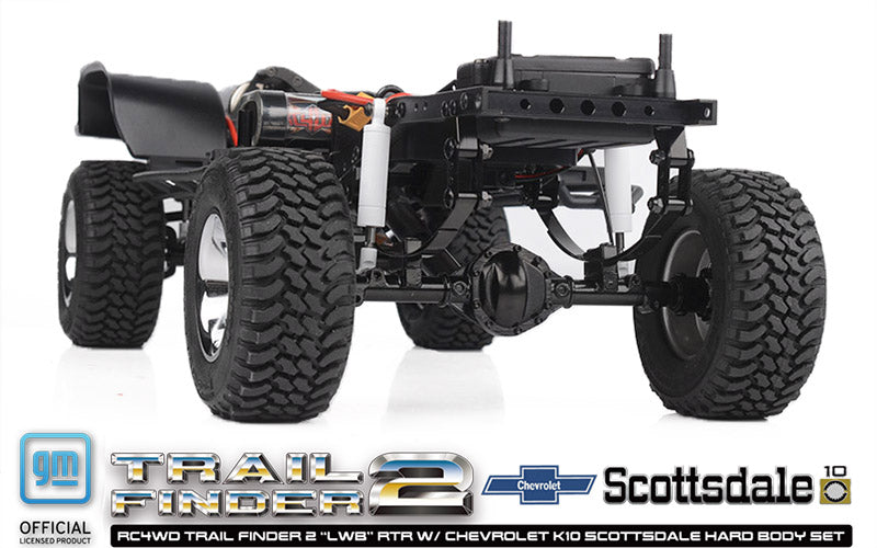 RC4WD Trail Finder 2 "LWB" RTR W/ Chevrolet K10 Scottsdale Hard Body Set (Red)