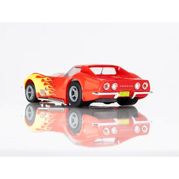 AFX 22055 Corvette 1970 Red w Yellow Wildfire Ho Slot Car