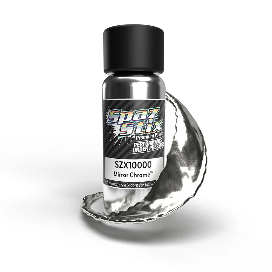 SPAZ STIX - ULTIMATE MIRROR CHROME AIRBRUSH READY PAINT, 2OZ BOTTLE SZX10000