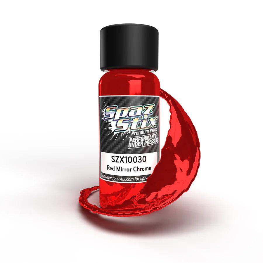 RED MIRROR CHROME AIRBRUSH READY PAINT, 2OZ BOTTLE SZX10030