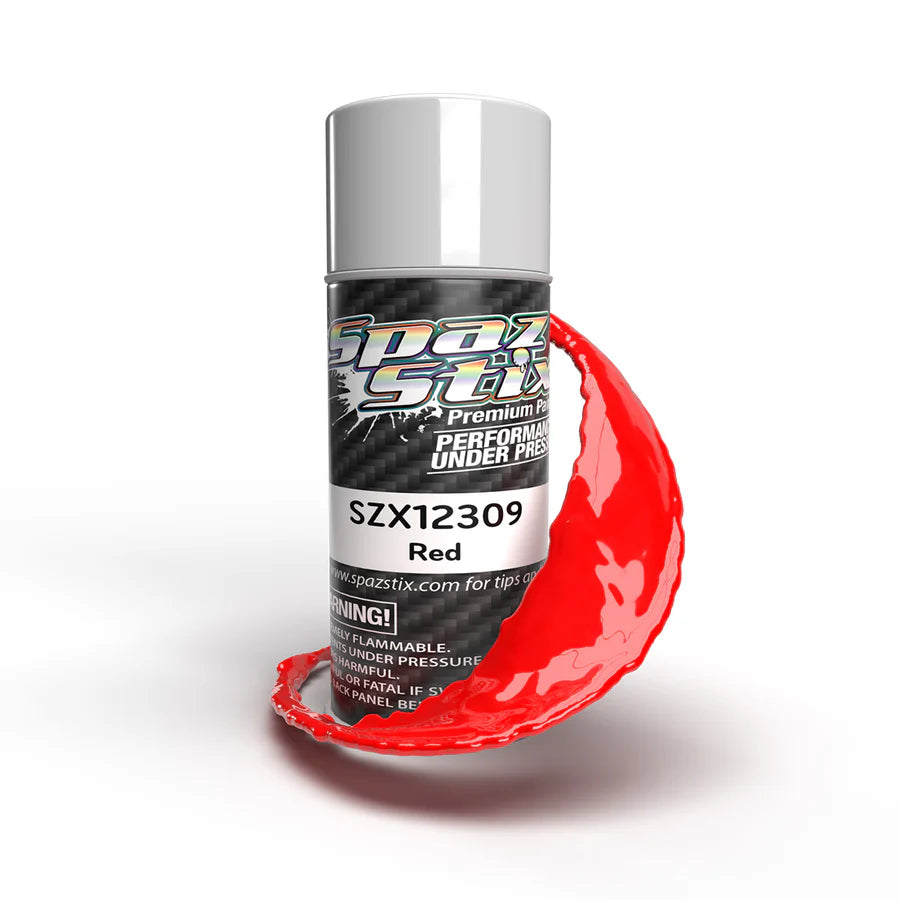 Spaz Stix - Solid Red Aerosol Paint, 3.5oz Can SZX12309