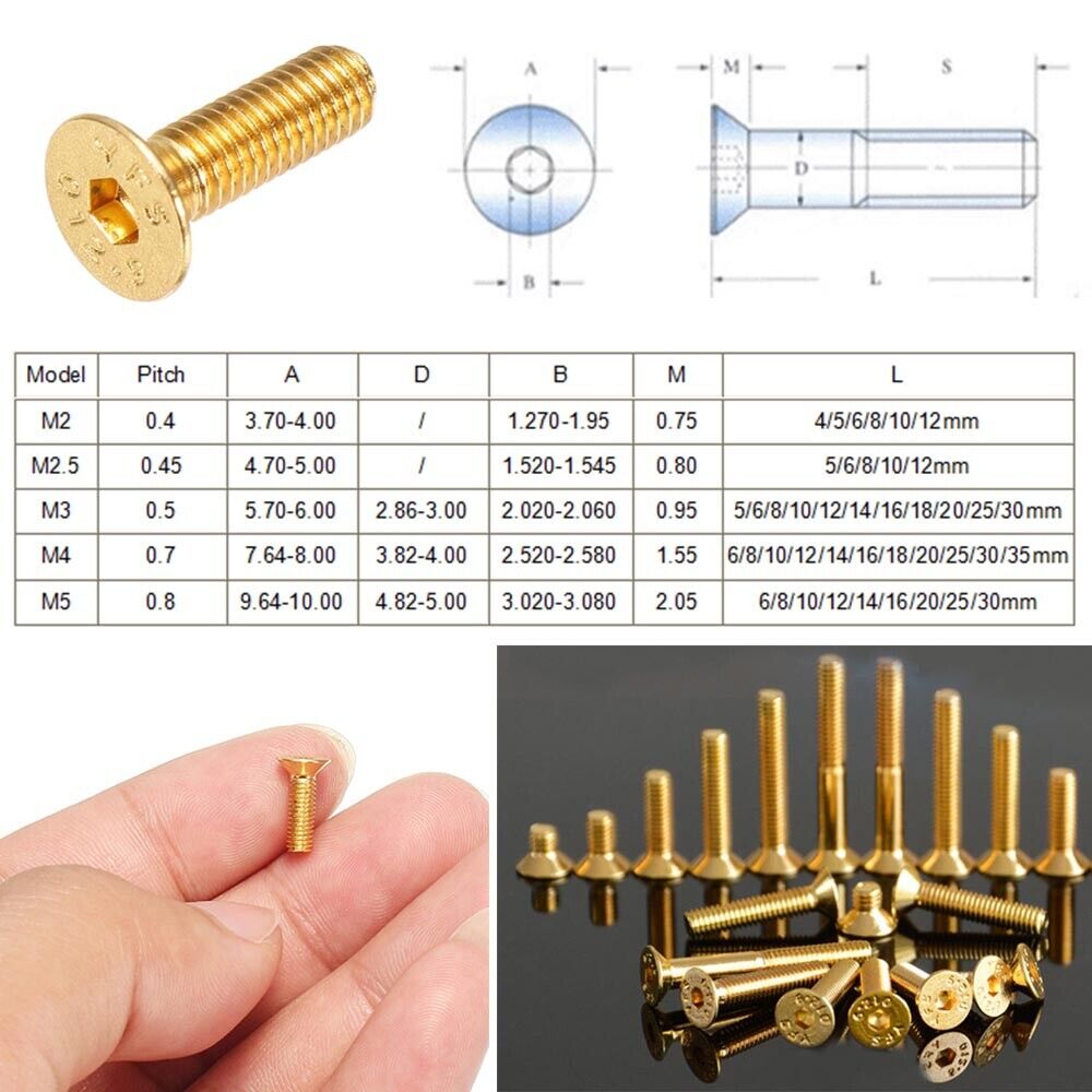 M3 Countersunk Screws